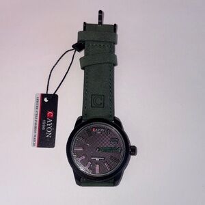 Green and Black Men's Watch